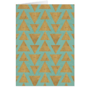 Outdoor Geo Step Gold & Teal Pattern