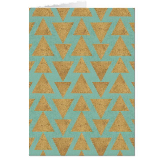 Outdoor Geo Step | Gold & Teal Pattern (Front)