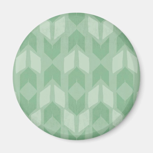 Outdoor Geo Step | Green Arrow Pattern Magnet (Front)