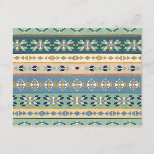 Outdoor Geo Step Indian Pattern Postcard