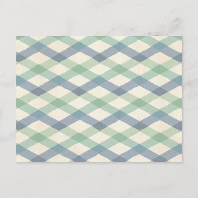 Outdoor Geo Step | Pastel Geometric Pattern Postcard (Front)