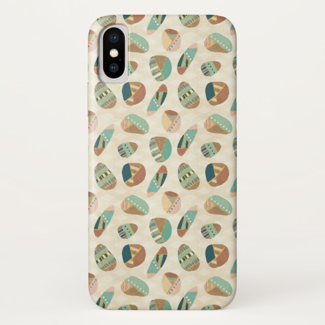 Outdoor Geo Step  | Teal Pattern Case-Mate iPhone Case (Back)