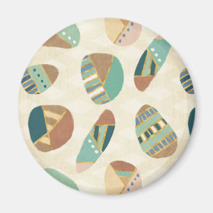 Outdoor Geo Step Teal Pattern Magnet