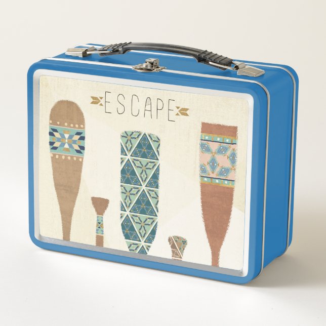 Outdoor Geo VI | Escape Metal Lunch Box (Front)