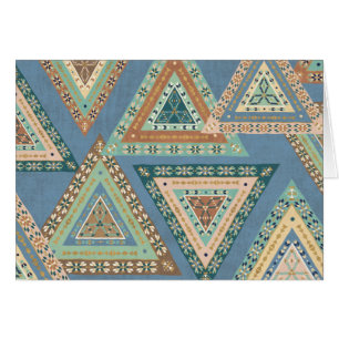 Outdoor Geo X Blue Tribal Indian Pattern