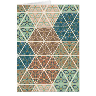 Outdoor Geo XI Blue & Green Tribal Pattern