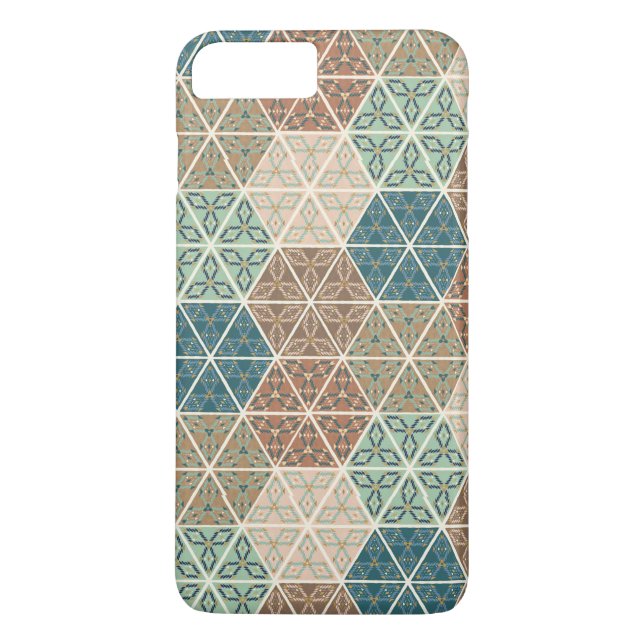 Outdoor Geo XI | Blue & Green Tribal Pattern Case-Mate iPhone Case (Back)