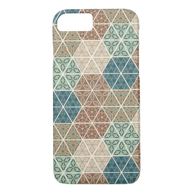 Outdoor Geo XI | Blue & Green Tribal Pattern Case-Mate iPhone Case (Back)