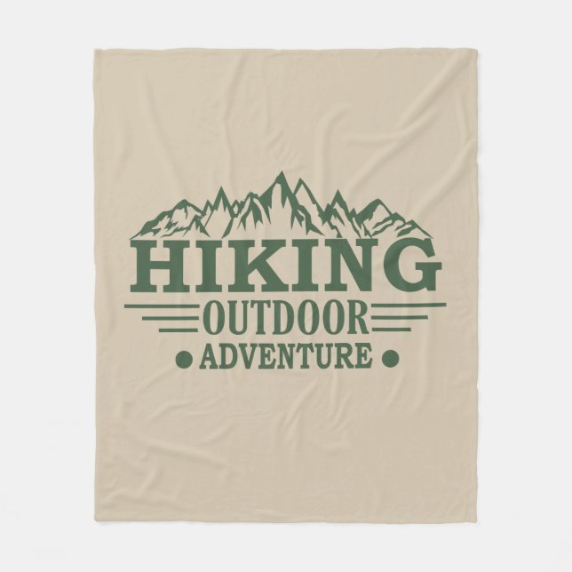 Outdoor hike hikers hiking adventure  fleece blanket (Front)