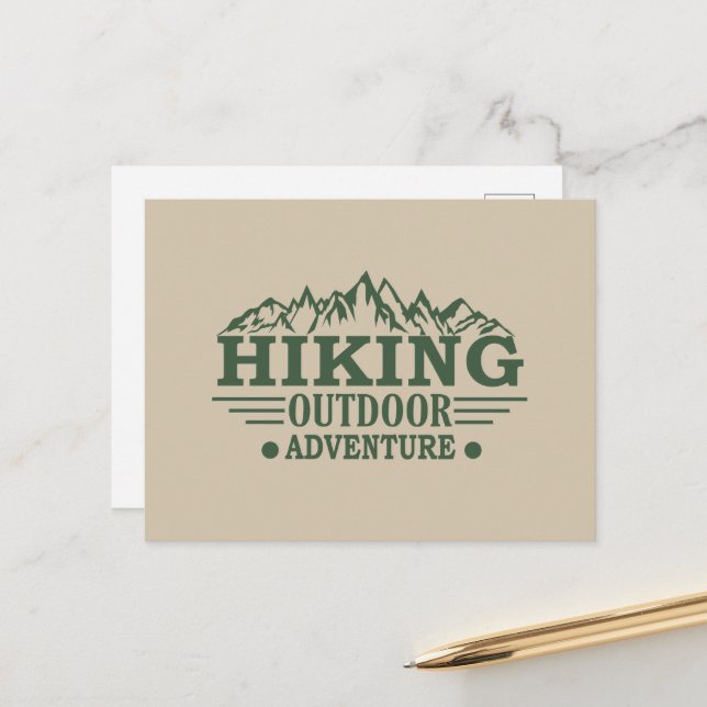 Outdoor hike hikers hiking adventure  holiday postcard (Front/Back In Situ)