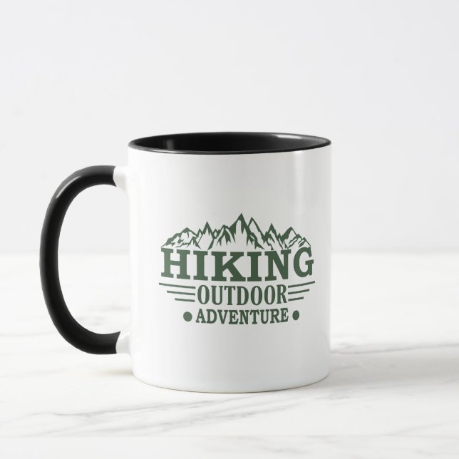 Outdoor hike hikers hiking adventure  mug (Left)