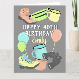 Outdoor Hiking and Camping Gear Personalised Card