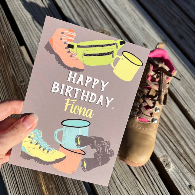 Outdoor Hiking and Camping Gear Personalised Card (Creator Uploaded)