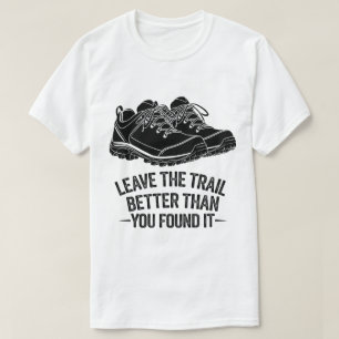 Outdoor Hiking Boots Nature Conservation Design T-Shirt