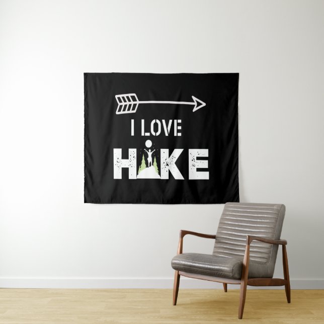 Outdoor Hiking Nature Lover Design Tapestry (In Situ (Horizontal))