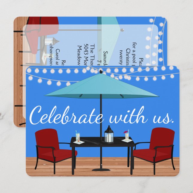 Outdoor House Party Invitation (Front/Back)