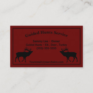 Outdoor Hunting Guide Service Professional Busines Business Card