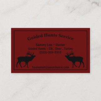 Outdoor Hunting Guide Service Professional Busines Business Card