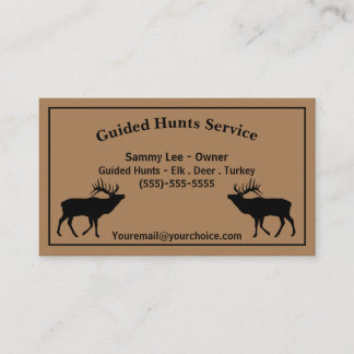 Outdoor Hunting Guide Service Professional Busines Business Card