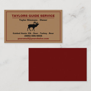 Outdoor Hunting Guide service Professional Business Card