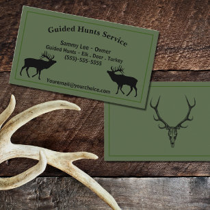 Outdoor Hunting Guide Service Professional Business Card