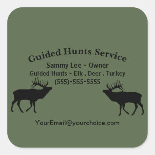 Outdoor Hunting Guide Service Professional  Square Square Sticker