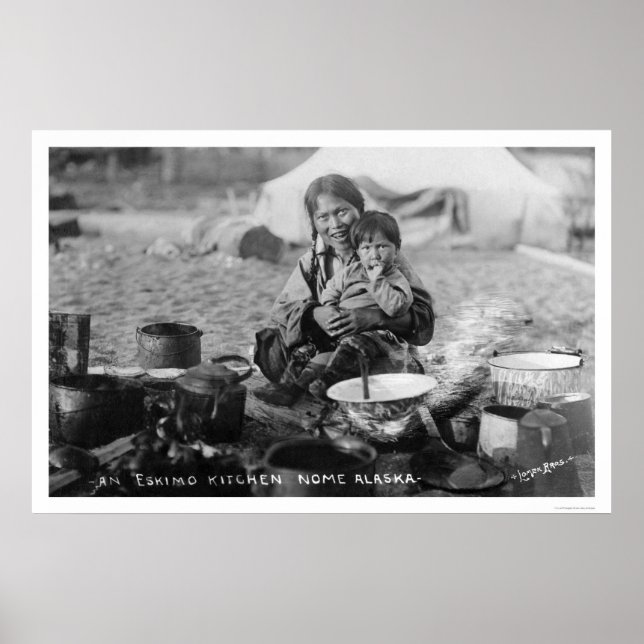 Outdoor Kitchen Nome, Alaska 1916 Poster (Front)