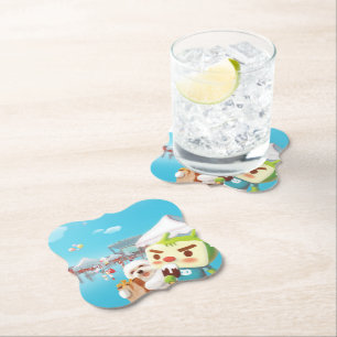 Outdoor Market Fun Paper Coaster