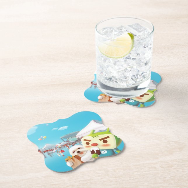 Outdoor Market Fun Paper Coaster (Insitu)