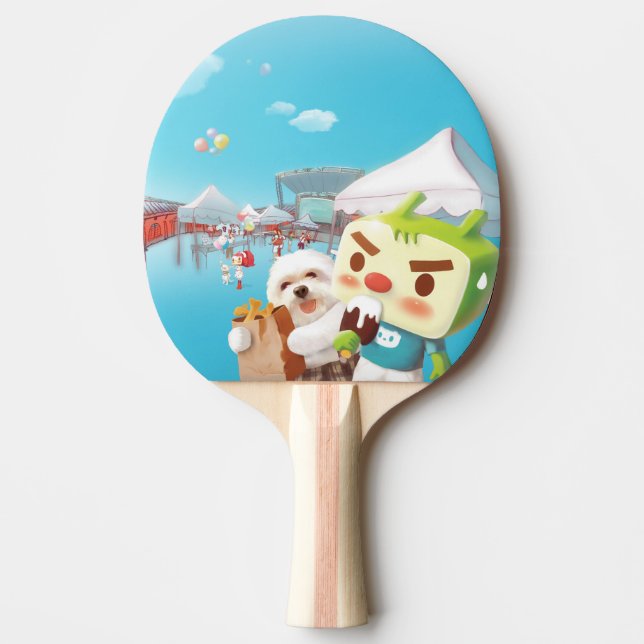 Outdoor Market Fun Ping Pong Paddle (Front)