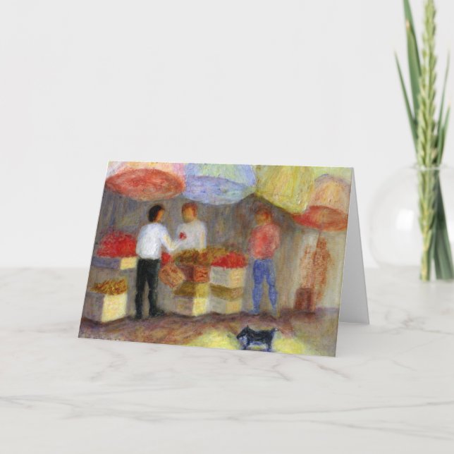 Outdoor Market, Greeting Card (Front)