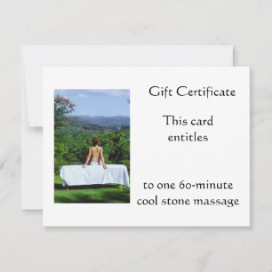 Outdoor Massage Gift Certificate