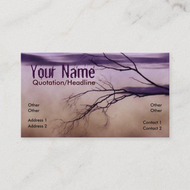 Outdoor Moods Art Business Card (Front)
