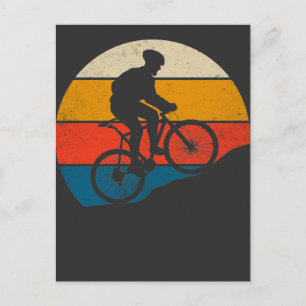 Outdoor Mountain Biker Tour Cycling Postcard
