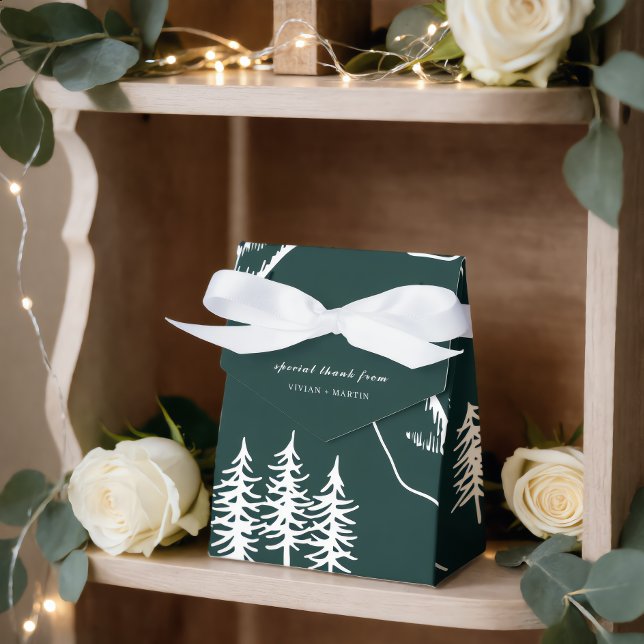 Outdoor Mountain Pine Tree Wedding Favour Box (Creator Uploaded)