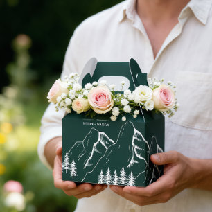 Outdoor Mountain Pine Tree Wedding Favour Box