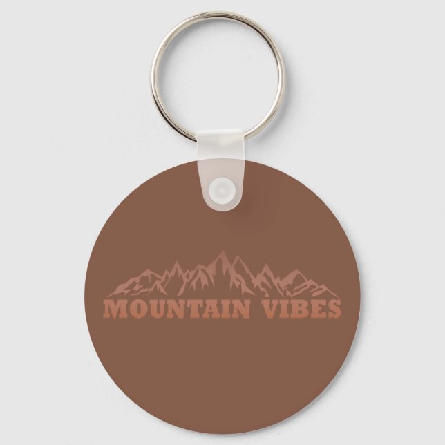 Outdoor mountain vibes adventure key ring (Front)