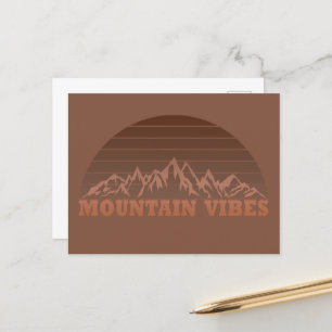 Outdoor mountain vibes hiking lover holiday postcard
