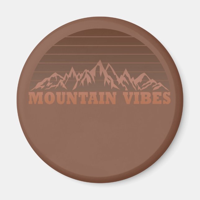 Outdoor mountain vibes hiking lover magnet (Front)