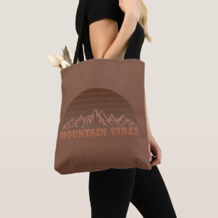 Outdoor mountain vibes hiking lover tote bag