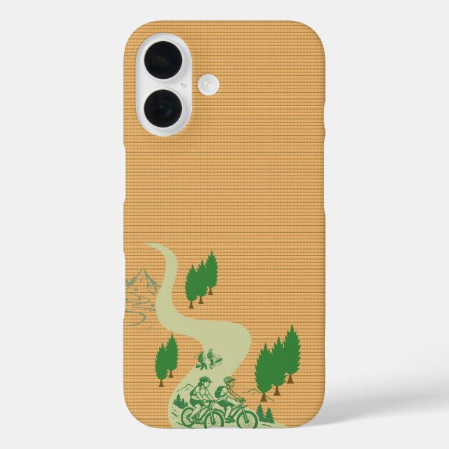 Outdoor MTB Rider Silhouette Design Case-Mate iPhone Case (Back)