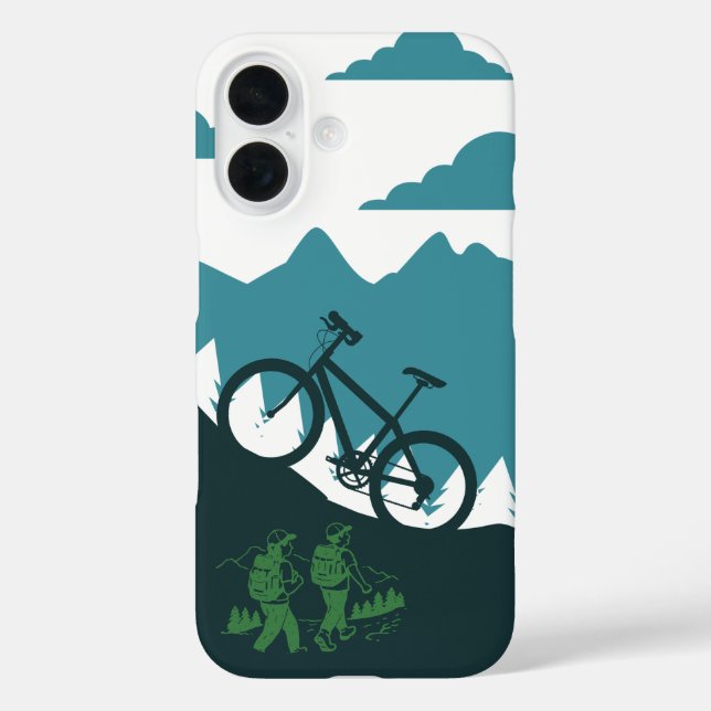 Outdoor MTB Rider Silhouette Design Case-Mate iPhone Case (Back)