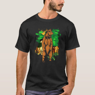 Outdoor Nature Forest Trees Animal Brown Bear T-Shirt