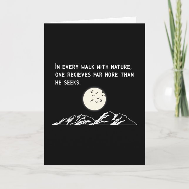 Outdoor Nature Hiking Mountains Camping Funny Gift Card (Front)