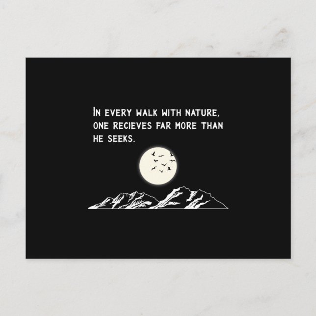 Outdoor Nature Hiking Mountains Camping Funny Gift Postcard (Front)