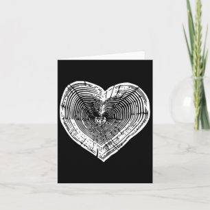 Outdoor Nature Lover Tree Ring Heart Earth Day 1 Card