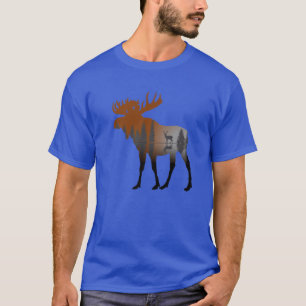 Outdoor Nature Trees Moose Deer Wildlife Forest An T-Shirt