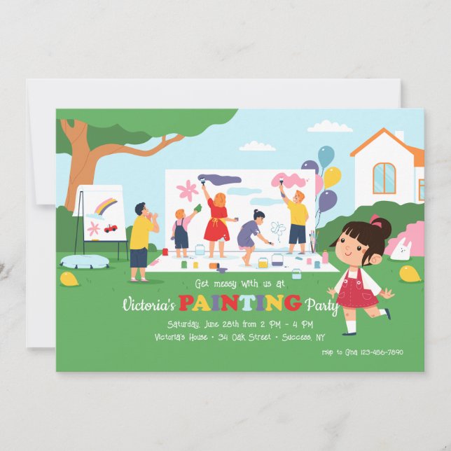 Outdoor Painting Party Invitation (Front)