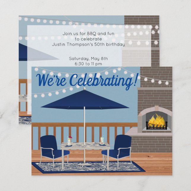 Outdoor Patio Party Invitation (Front/Back)