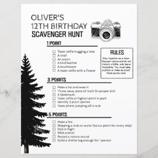 Outdoor Photo Scavenger Hunt, Birthday Game